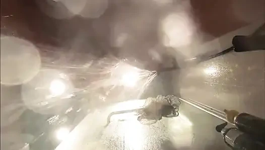 Webcam Under Bath. Girlfriend After Sex in Shower