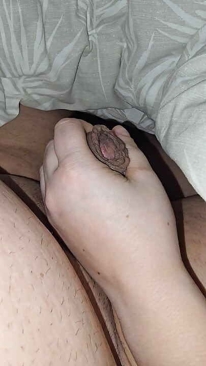 Step mom laugh when step son cums after a great handjob
