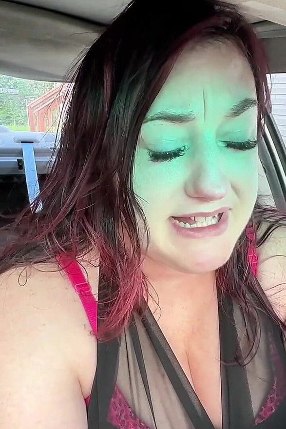 Gassy BBW Car Cranking Struggles: Car Wont Start, Flirty Tease with a Farting Twist