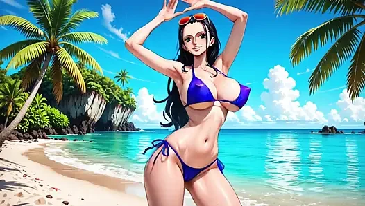 One Piece Babes - One Piece female characters dancing in bikini topless and nude