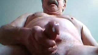 Mouistache daddy shooting his load