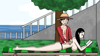 One Slice of Lust (one Piece) V1.6 Part 3 Nico Robin Naked Body Taking Sun