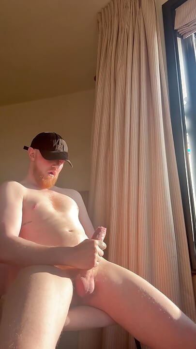 Ginger Wanking in the Sun