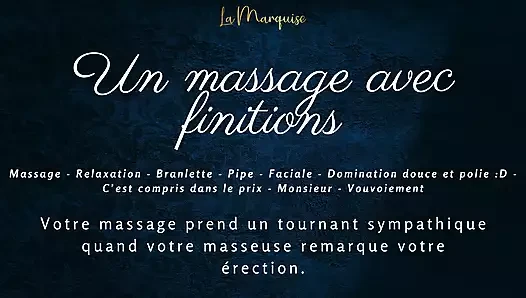 [French Audio Porn] Good long by your masseuse who notices your erection