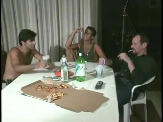 Sexy chick fucking two guys