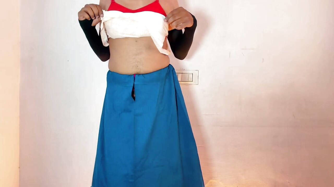 neighbor getting naked for her desi girlfriend. Mature woman taking off her bra and panties, neighbor pressing her Puffy Nipples