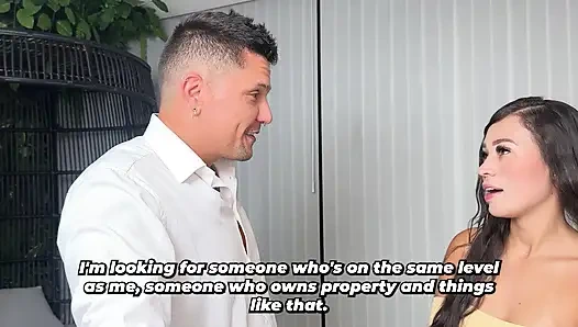 Real estate agent knows how to make his client happy with his services - he fucks the big-bootied brunette!