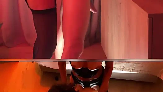 Pegging lurus menggoda dengan kekuatan menyodok tanpa ampun