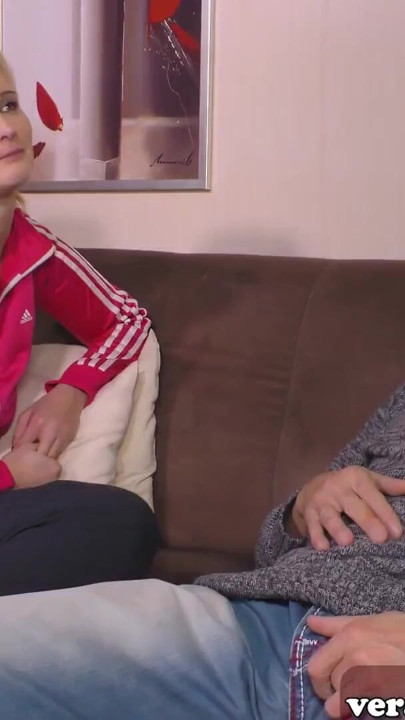 German blonde stepdaughter offers stepdaddy sex for money | Clip 1