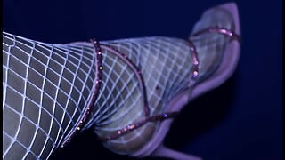 Horny April in Stockings and High Heels