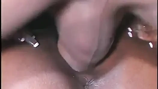 Sexy ebony maid gets a hard cock in her pussy for a good days work on couch