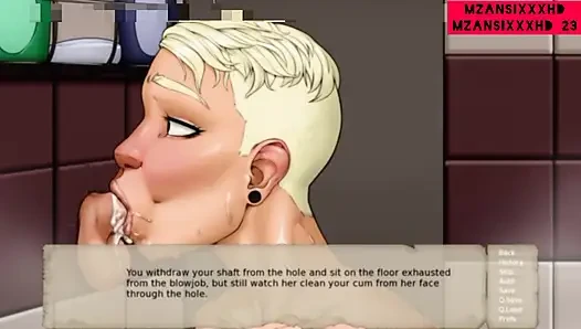 Edisi glory hole si tante semok rambut pirang