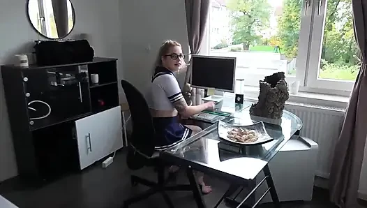 Teacher fucks me and cum in my tight Pussy