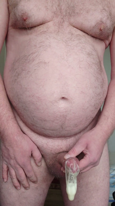 Horny on My Used Condom with Cum From Ice