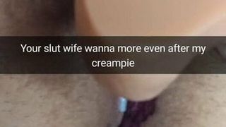 Cheating wife gets breeding creampie, but still wants more sex