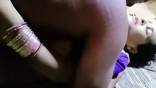 Indian girlfriend getting fucked at night