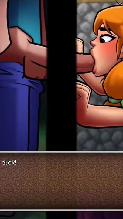 Alex Sucks Steve Through a Gloryhole! Sloppy Blowjob HornyCraft Minecraft Parody | Clip 1
