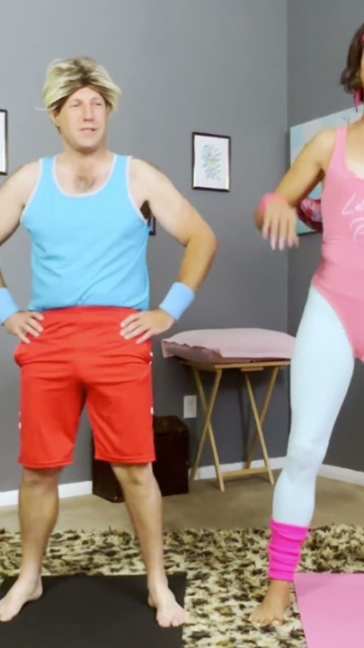 Totally 80s XXX Aerobics & Anal with Sexy Tgirl Pt 3