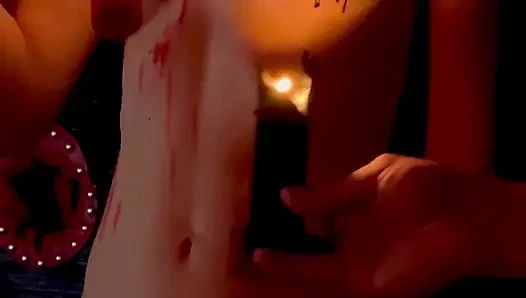 Puting saya menjadi sangat keras karena lilin!