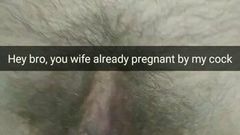 Lover impregnating my wife and mocking cuck hubby through snap