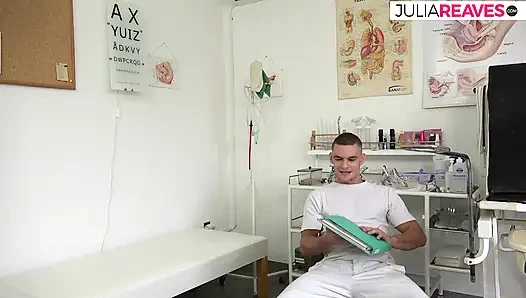 Blonde gags on a monster cock then gets fucked to a cumshot