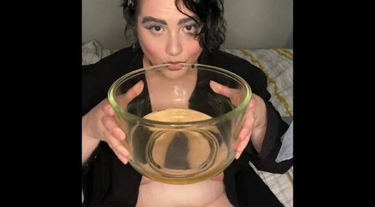 POV BBW Alt Princess Adama Daat Drinks All of Your Hot Piss and Rubs Her Fat Pussy as a Reward