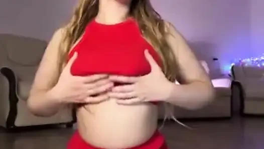 Fingering pussy and oil tits bouncing