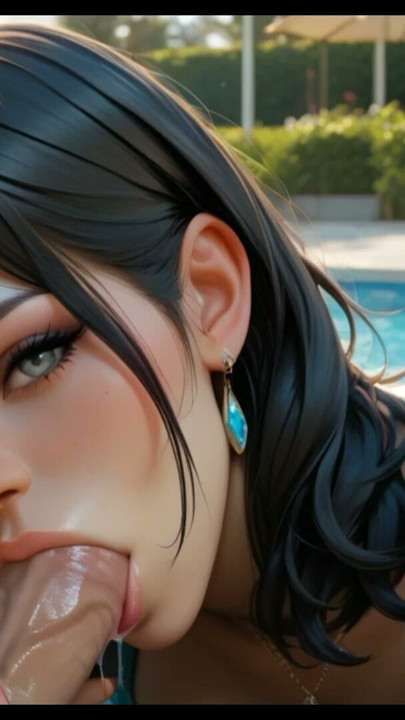 Mary Giving Blowjob In The Pool (PleasureSex16) | Clip 1