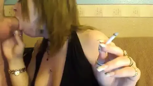 smoking blowjob