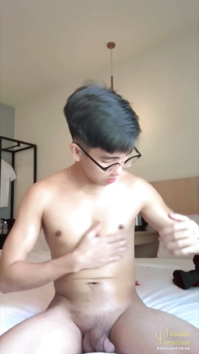 Filipino Boy Oiled Body, Nude Tiktok Dance, Playing with Ass Toys Until He Cum
