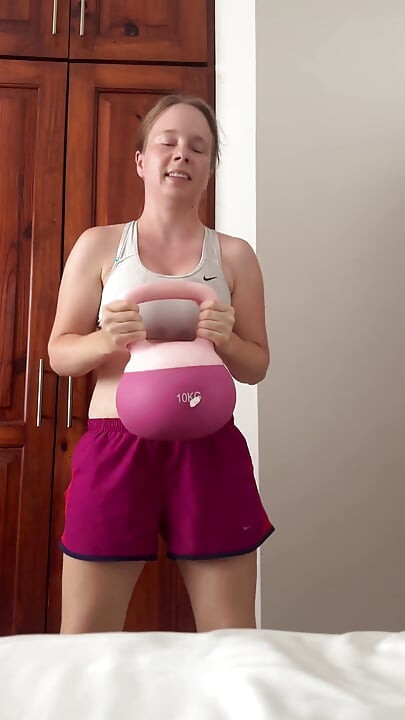 Hot and Sweaty Workout in the Bedroom