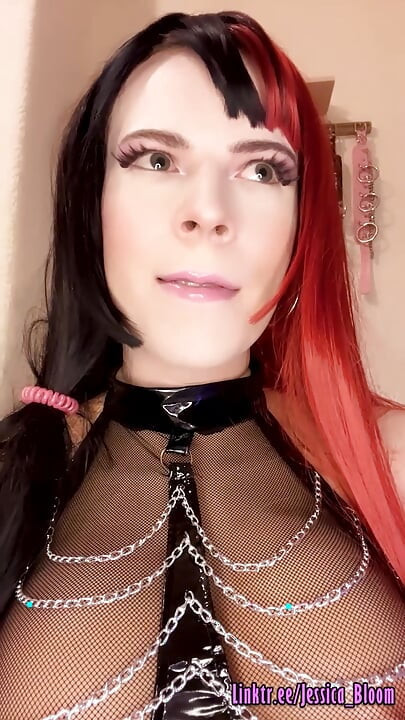 Trans Slut Jessica Bloom Teasing Step-daddy POV Big Trans Cock Cum Countdown JOI