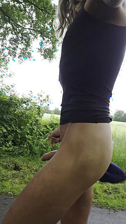 Skinny boy risky naked Jogging in public. 3 times pissing outdoor. Big dick almost Caught jerking off