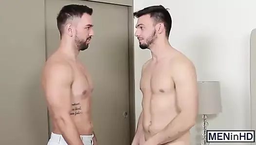 Lucky Daniels seduces his straight guest into fucking him