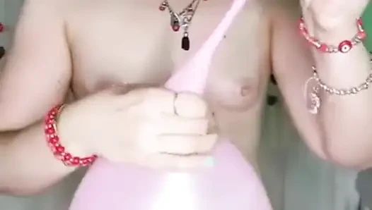 Shyyfxx glücklicher karneval! Stoßen und mit Ballons spielen! Looner fetisch
