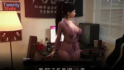 Japanese Stepmom Showing Her Big Boobs Cleavage To Her Stepson
