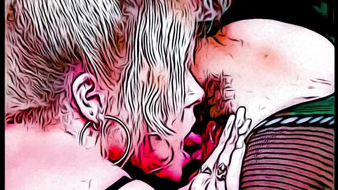 Porn-Art n.3 - Pop Art Orgy at home (AI-generated)