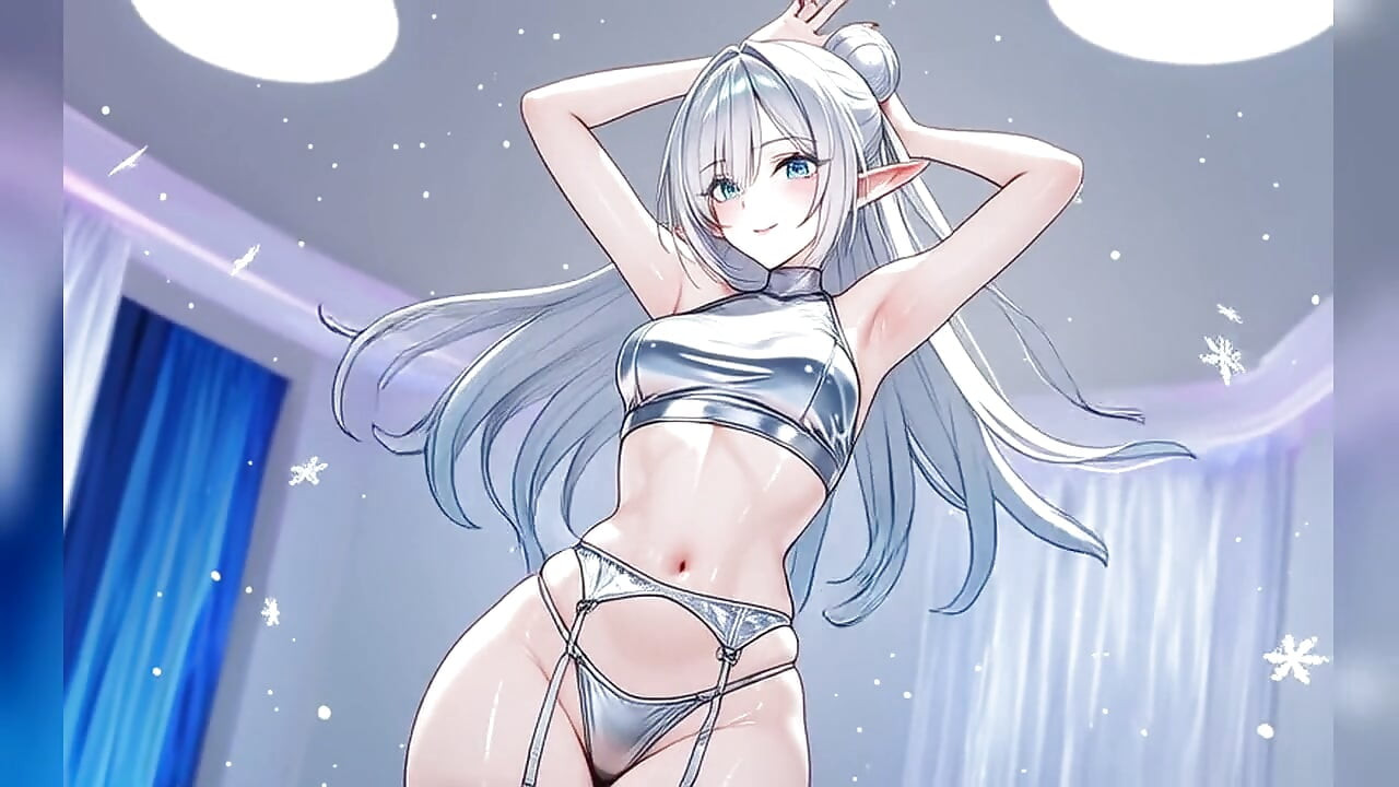 Silver Ice Elf Crystal Palace Dance - Sexy AI Babes