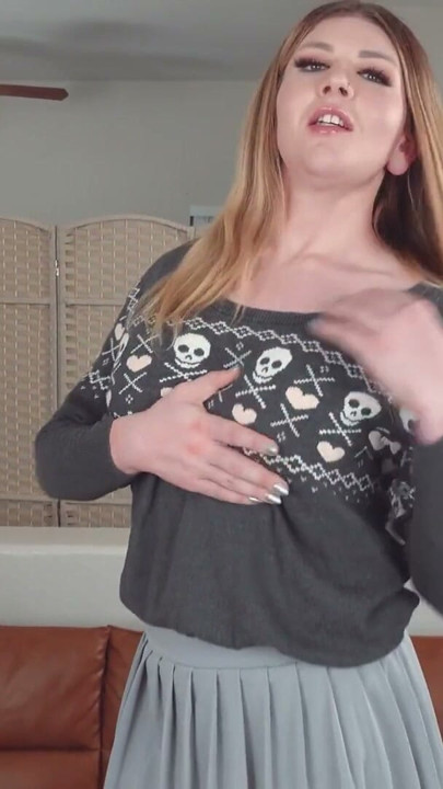 GROOBYGIRLS - Enjoy Ashley's Huge Hard Cock And Anal Masturbation | Clip 1