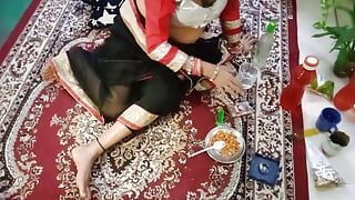 Deshi bhabhi drink alcohol and enjoy sex and fore play her sexual orientation.