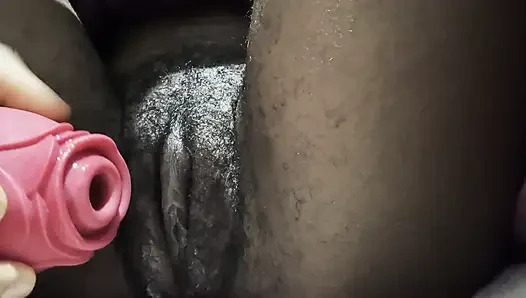 Ebony teen can't stop masturbating
