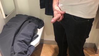Husband masturbating in changing room