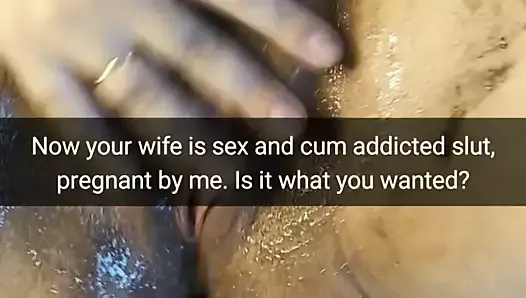 After lot of gangbangs my wife turned into a cum addicted slut