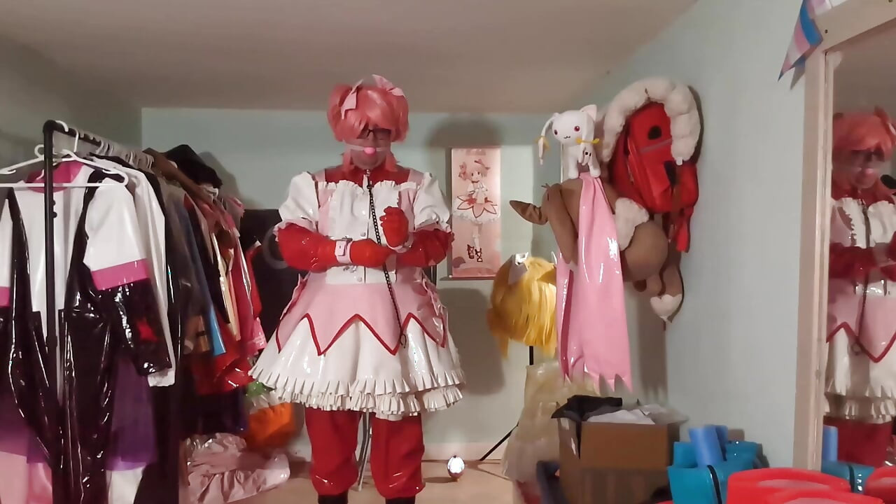 PVC odijelo Čarobna djevojka Madoka slojevita i svezana