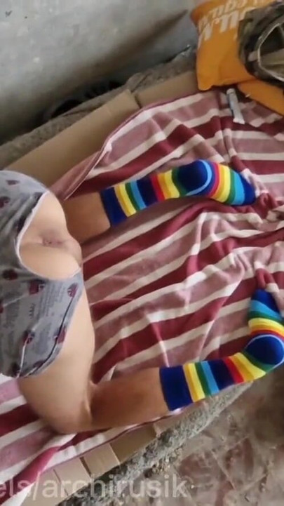 Epic moment from "A young sergeant gets fucked by an officer in a military sperm house, tears his pants, and gets fucked in"