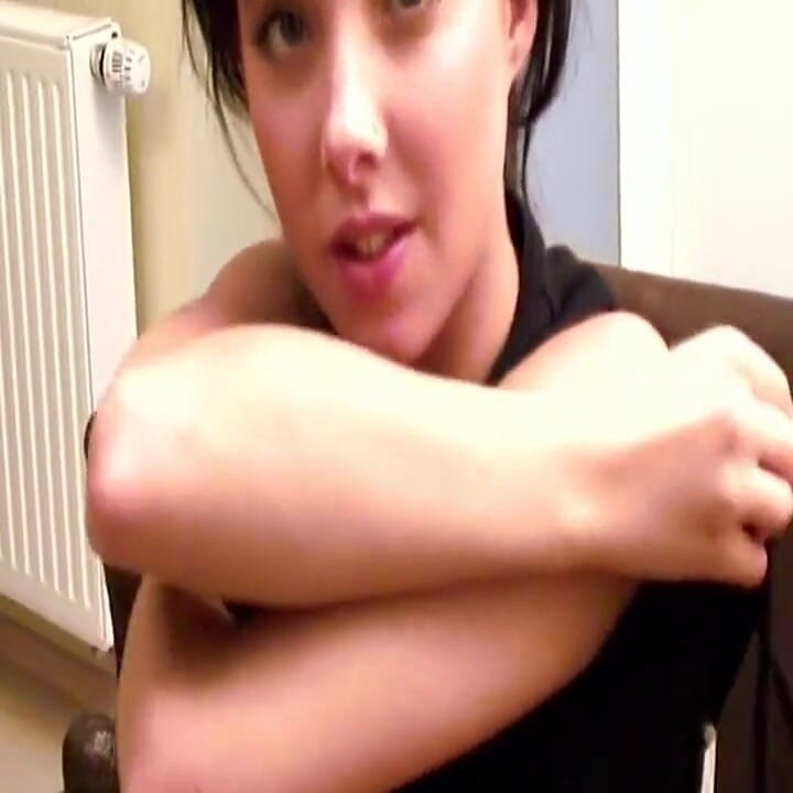 Brunette Sucks Massive Dildo Then Slides It Deep
