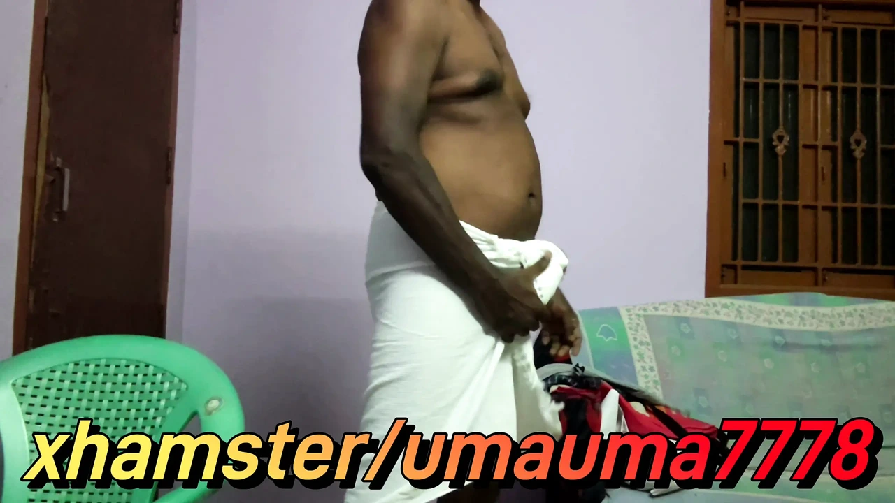Indian Tamil Middle Age Man Mastrubation in House