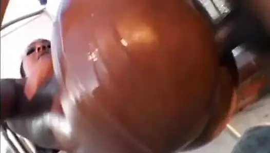 Oiled French Ebony Got Banged by BBC Outdoor