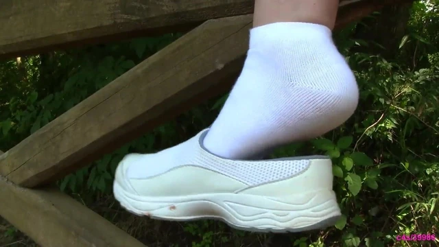Lindsey dangling nurse shoe sock full vid