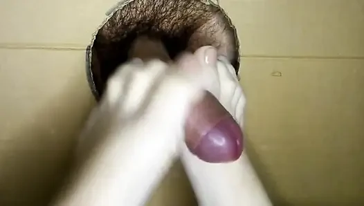 Gloryhole & footjob